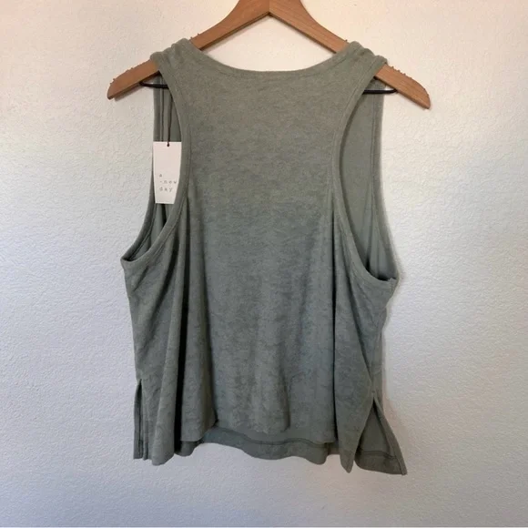 A New Day Sage Green Tank Top - Picture 4 of 6